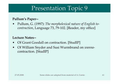 Introduction to Syntax Session 1