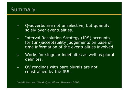 The Case of Bare Plurals and Plural Definites. - Institut für Linguistik ...