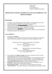 richtlinien für die anfertigung von hausarbeiten und thesenpapieren
