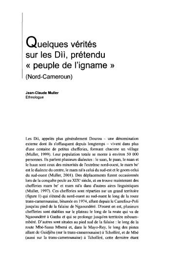 peuple de l'igname - Horizon documentation-IRD