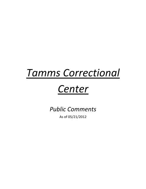 Tamms Correctional Center - Illinois General Assembly