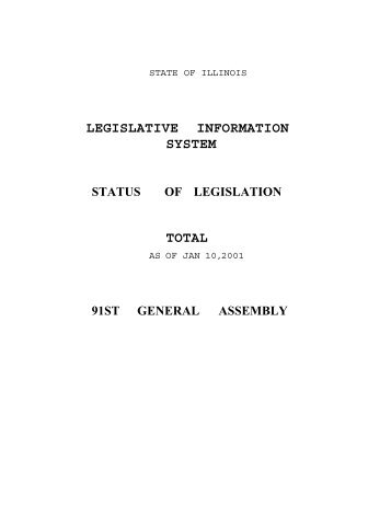 legislative information system total - Illinois General Assembly