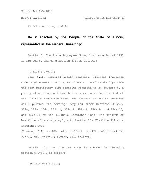 Public Act 95-1005 - Illinois General Assembly