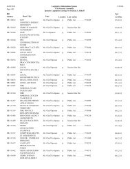 Senate Sponsor's bills - Illinois General Assembly