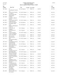 Senate Sponsor's bills - Illinois General Assembly