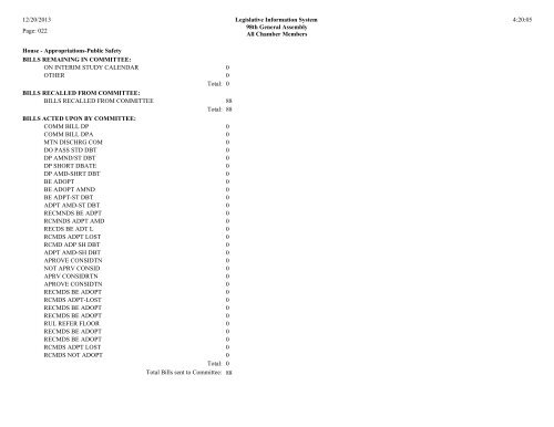 committee status report-house.pdf - Illinois General Assembly