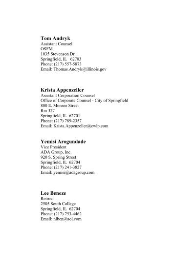 GBA FY2013 Directory - Illinois Government Bar Association