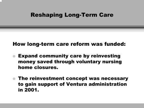 Long-Term Care - Illinois General Assembly