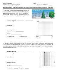 3 4 HW Day 2 - Linear Programing - Word Problems