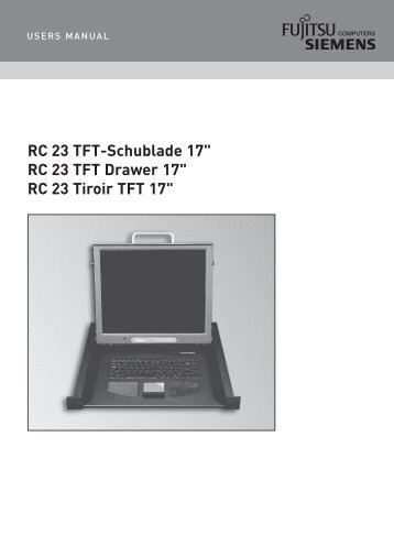 RC 23 TFT Drawer 17" - Users Manual - Manuals - Fujitsu