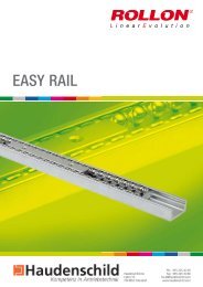 Haudenschild Kugel-Linearführungen (Rollon Easy Rail)