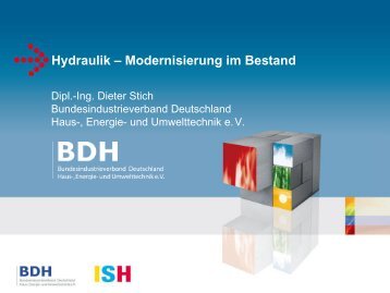 Hydraulik â Modernisierung im Bestand - ISH 2011 - BDH