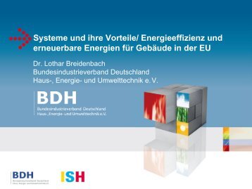 Energieeffizienz und erneuerbare Energien fÃ¼r GebÃ¤ude in ... - BDH