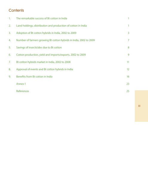 A COUNTRY PROFILE Bt CoËon In India - India Environment Portal