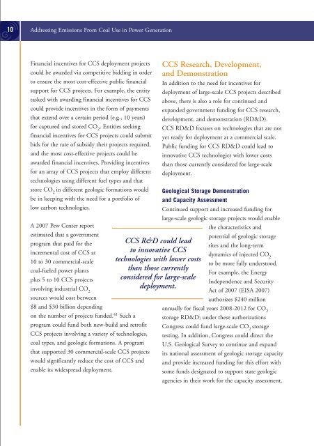 Addressing Emissions From Coal Use in Power Generation ...