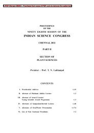 INDIAN SCIENCE CONGRESS - India Environment Portal