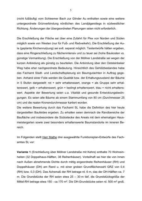 Vorlage für den Stadtplanungsausschuss - Hamburg-Mitte-Dokumente