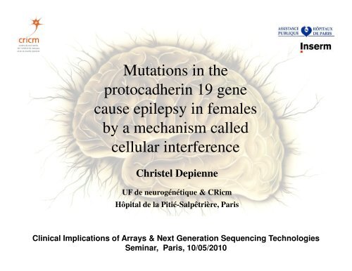 Mutations in the protocadherin 19 gene cause epilepsy in ... - Illumina