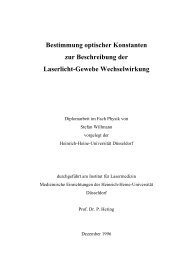 Bestimmung optischer Konstanten zur Beschreibung der Laserlicht ...