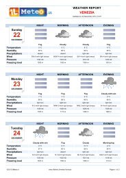 Weather Report Venezia - Il Meteo.it