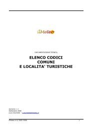 elenco codici comuni e localita - Il Meteo.it