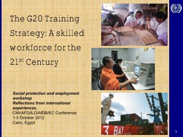The G20 Training Strategy - International Labour Organization