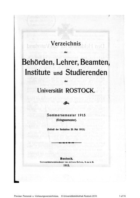 Behörden, Lehrer, Beamten, Institute und Studierenden - RosDok