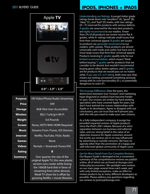 2011 iLounge iPod/iPhone/iPad Buyers' Guide