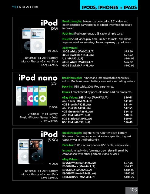 2011 iLounge iPod/iPhone/iPad Buyers' Guide