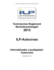 Technisches Reglement Serientourenwagen 2013 - ILP Autocross