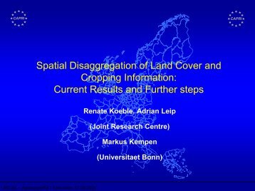 Spatial Disaggregation of Land Cover and Cropping Information