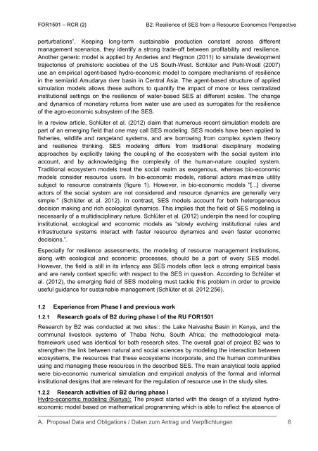 Research proposal of sub-project B2 for second phase - Institut fÃ¼r ...