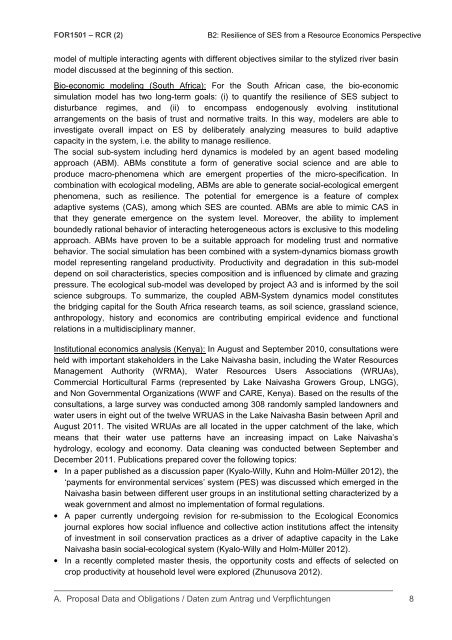 Research proposal of sub-project B2 for second phase - Institut fÃ¼r ...