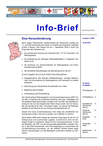Info-Brief - Integrierte Leitstelle Donau-Iller