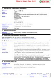 Material Safety Data Sheet - Industrial Lubricants & Services Limited