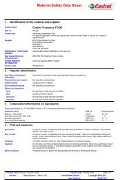 Material Safety Data Sheet - Industrial Lubricants & Services Limited