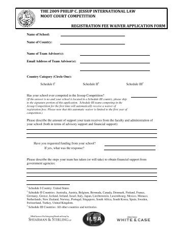 2009 Waiver Application Form