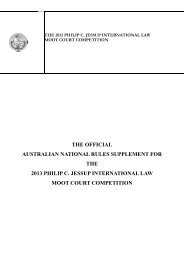 Australian Rules Supplement - International Law Students Association