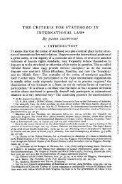 James Crawford, The Criteria for Statehood in International Law