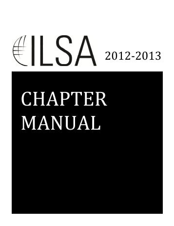 Chapter Manual - International Law Students Association