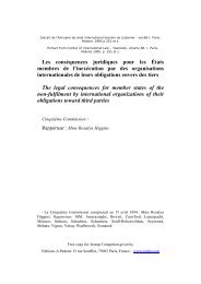 Report on the Legal Consequences for Member States of the Non ...