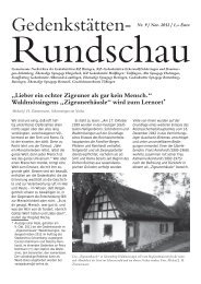 Gedenkstätten-Rundschau Nr. 9 - Gedenkstättenverbund Gäu ...