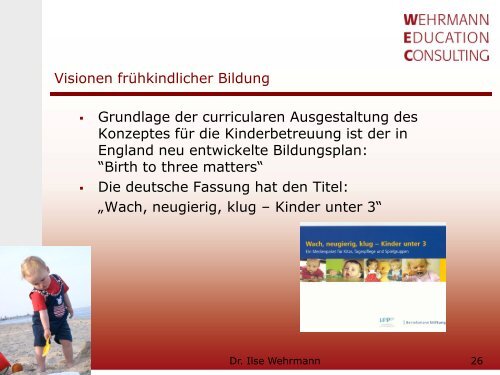 Qualität in der Kinderbetreuung - Ilse Wehrmann