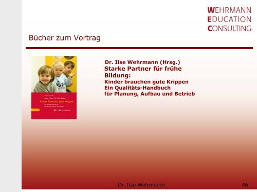 Qualität in der Kinderbetreuung - Ilse Wehrmann