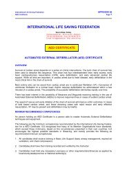 ILS AED Certificates - International Life Saving Federation