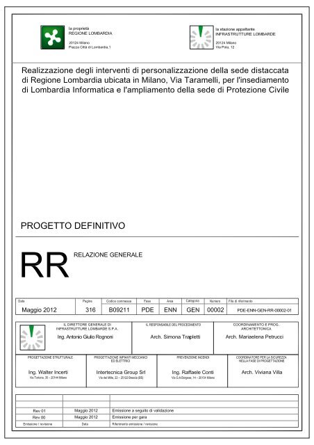 K:\B - Infrastrutture\083-10 Insediamento SIREG Taramelli\2 ...