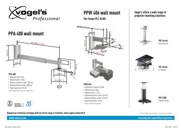 PPA 400 wall mount PPW 406 wall mount