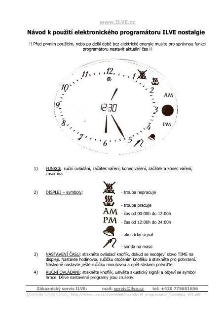 NÃ¡vod k pouÅ¾itÃ­ elektronickÃ©ho programÃ¡toru ILVE nostalgie