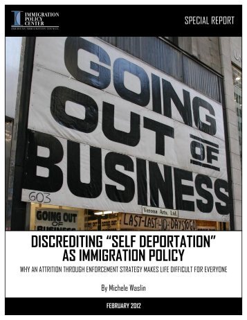 Discrediting "Self Deportation" As Immigration Policy By - ILW.com
