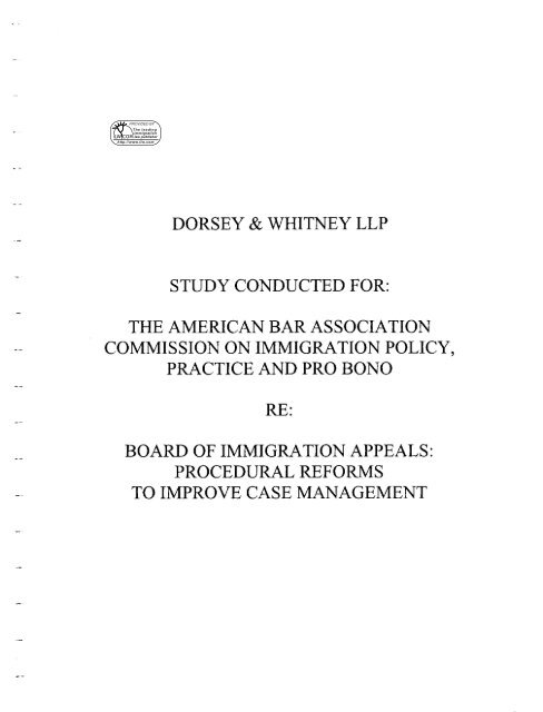 Study of Board of Immigration Appeals Procedural Reforms - ILW.com